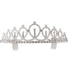 DIADEME TIARE METAL ARGENT STRASS PRINCESSE