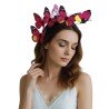 SERRE-TETE OU TIARE PAPILLONS ROSE