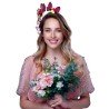 SERRE-TETE OU TIARE PAPILLONS ROSE