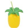 GOBELET ANANAS AVEC PAILLE 18 CM