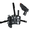 SET MILITAIRE HOLSTER DE JAMBE 2 GRENADES 1 PISTOLET 1 COUTEAU