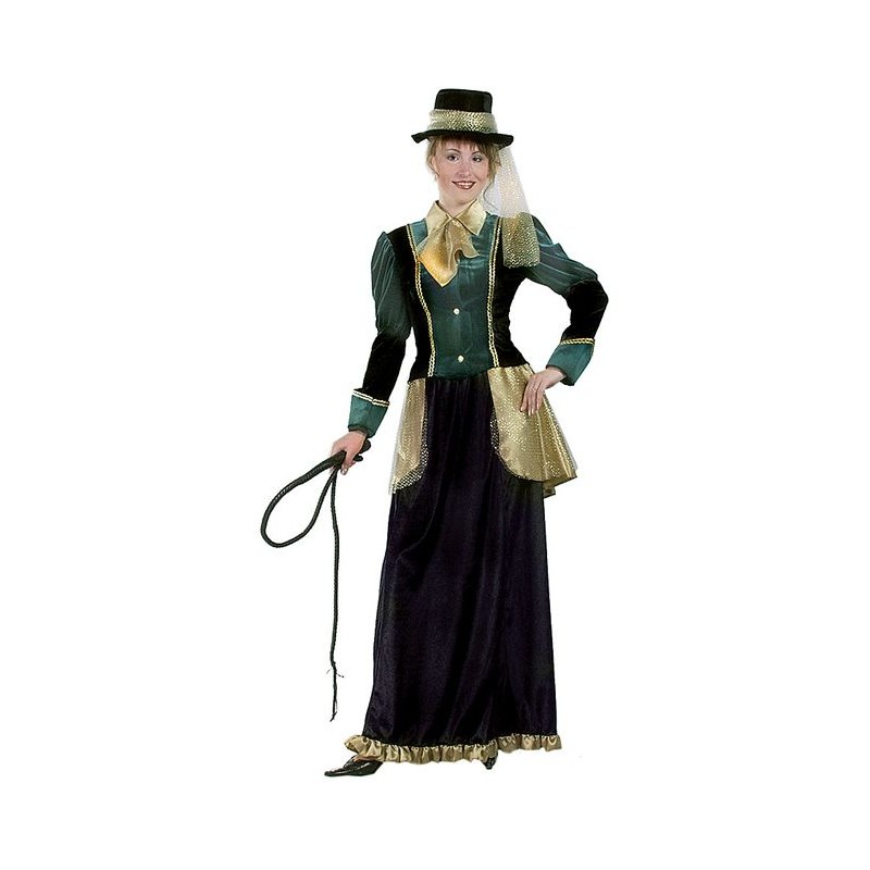 DEGUISEMENT ECUYERE 1900 VERTE ET OR TAILLE 42/44