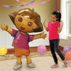 BALLON METALLIQUE AIRWALKER DORA L'EXPLORATRICE HAUTEUR 132 CM