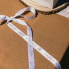 RUBAN CROIX ET COMMUNION SATIN BLANC ET OR 1.9 CM X 10M