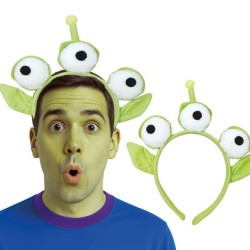 SERRE-TETE ALIEN VERT 3 YEUX + OREILLES