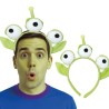SERRE-TETE ALIEN VERT 3 YEUX + OREILLES