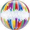 BALLON BUBBLES DIPLOME CONGRATULATIONS MULTICOLORE 56 CM 