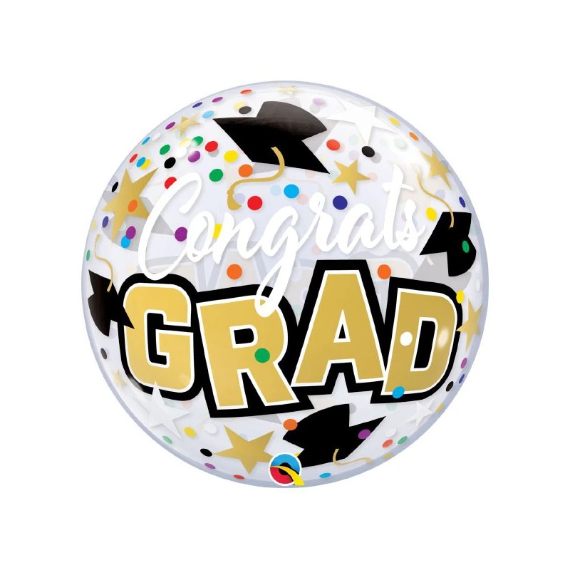BALLON BUBBLE 56CM CONGRATS GRAD 