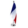 DRAPEAU DE TABLE + SOCLE SUPPORT FRANCE POLYESTER 15 X 21 CM
