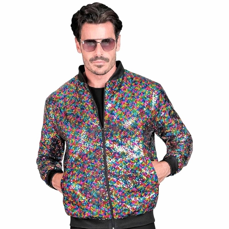 DEGUISEMENT BLOUSON BOMBER MULTICOLORE TAILLE L-XL