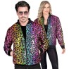 DEGUISEMENT BLOUSON BOMBER AVEC CAPUCHE MULTICOLORE LEOPARD TAILLE L-XL