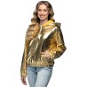 DEGUISEMENT BLOUSON BOMBER AVEC CAPUCHE RAVE OR TAILLE L-XL