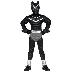 DEGUISEMENT BLACK FELIN SUPER HEROS TAILLE 10-12 ANS 