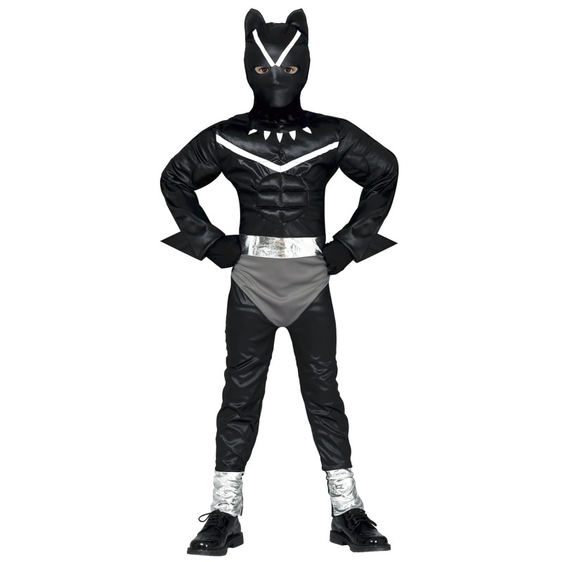 DEGUISEMENT BLACK FELIN SUPER HEROS TAILLE 10-12 ANS 