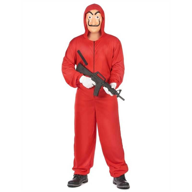 DEGUISEMENT BRAQUEUR OU VOLEUR COMBINAISON ROUGE TAILLE XXXL
