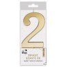 BOUGIE GEANTE OR CHIFFRE 2