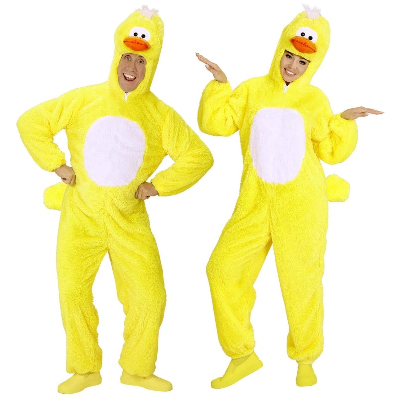 DEGUISEMENT CANETON OU POUSSIN JAUNE EN PELUCHE DOUX TAILLE M-L
