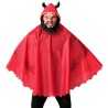 DEGUISEMENT CAPE A CAPUCHE AVEC CORNES 120CM