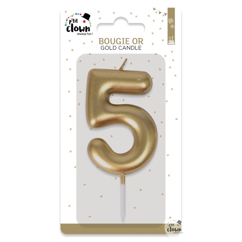 BOUGIE OR CHIFFRE 5