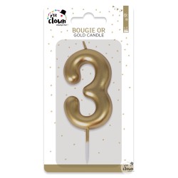 BOUGIE OR CHIFFRE 3
