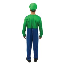 DEGUISEMENT PLOMBIER VERT LUIGI ADULTE TAILLE S-M