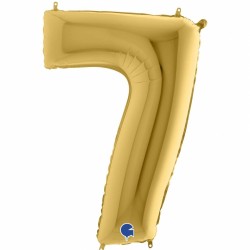 BALLON METALLIQUE CHIFFRE 7 OR 40' 102 CM