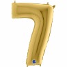 BALLON METALLIQUE CHIFFRE 7 OR 40' 102 CM