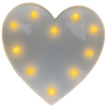 DECORATION COEUR LED BLANC CHAUD 25 CM 