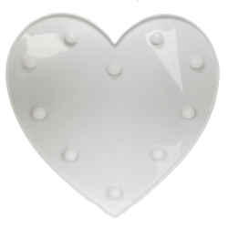 DECORATION COEUR LED BLANC CHAUD 25 CM 