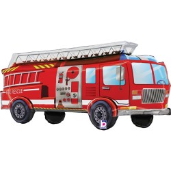 BALLON METALLIQUE CAMION DE POMPIER 86 CM