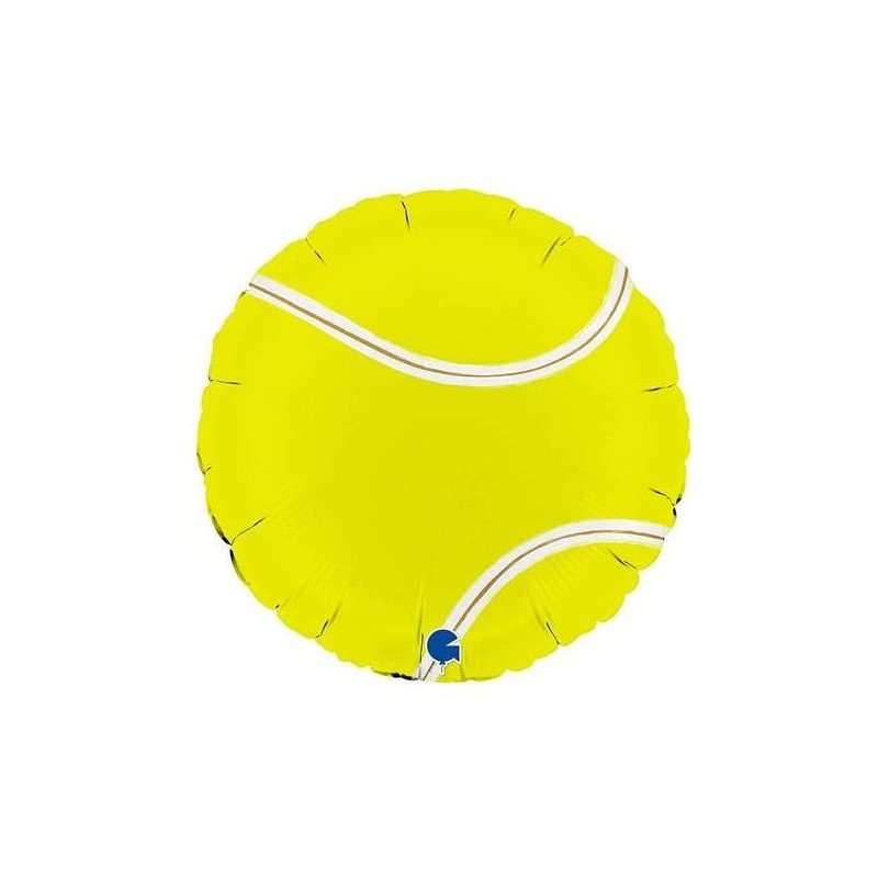 BALLON METALLIQUE BALLE DE TENNIS JAUNE 46 CM