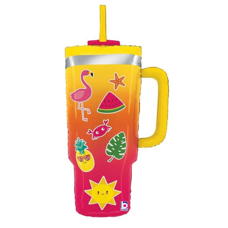 BALLON METALLIQUE COCKTAIL TROPICAL 84 CM 