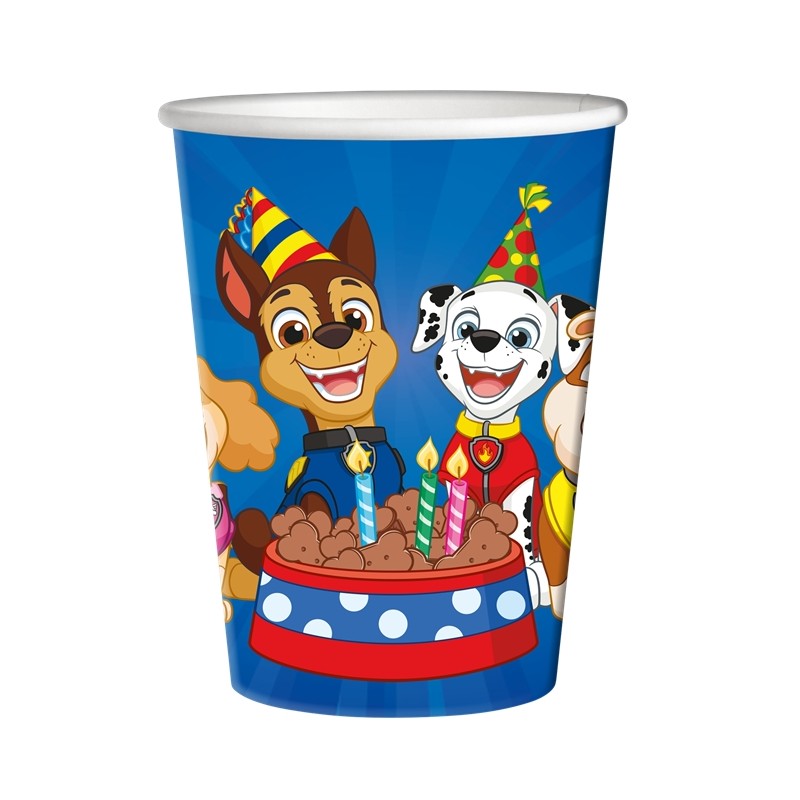8 GOBELETS EN CARTON PAT PATROUILLE 270 ML