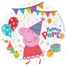 8 ASSIETTES EN CARTON BIODEGRADABLE PEPPA PIG 23 CM 