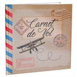 LIVRE OR BON VOYAGE CARNET DE VOL 24 X 24 CM