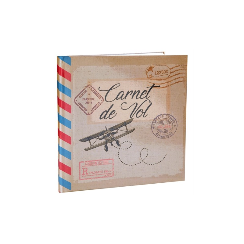 LIVRE OR BON VOYAGE CARNET DE VOL 24 X 24 CM