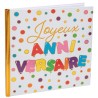 LIVRE D'OR JOYEUX ANNIVERSAIRE BALLONS MULTICOLORE 24 X 24 CM