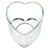 PHOTOPHORE OU PORTE BOUGIE VERRE COEUR TRANSPARENT 7.5 x 7.5 x 6.5 CM