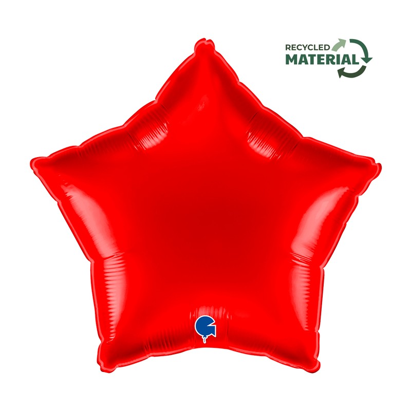BALLON METALLIQUE ETOILE 46 CM RED OU ROUGE