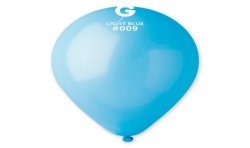 50 BALLONS LIGHT BLUE BLEU LAGON BIO LATEX 28-30 CM 009