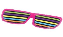 BALLON METALLIQUE LUNETTE DE SOLEIL MULTICOLORES 79 CM 