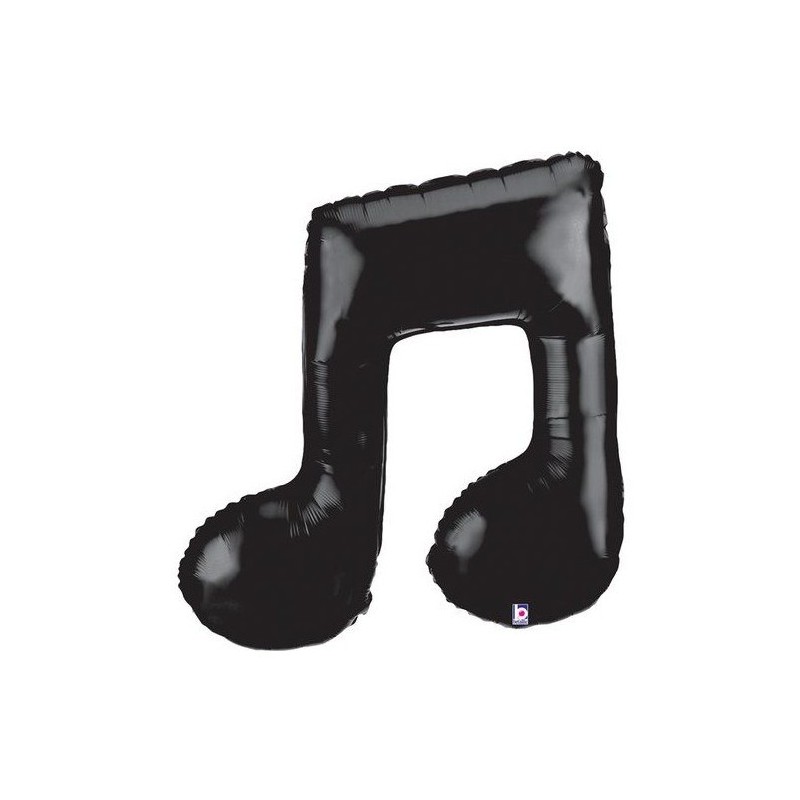 BALLON METALLIQUE NOTE DE MUSIQUE DOUBLE NOIRE 86 CM 