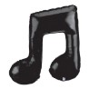 BALLON METALLIQUE NOTE DE MUSIQUE DOUBLE NOIRE 86 CM 