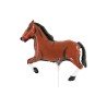 BALLON METALLIQUE CHEVAL MARRON FONCE 37 CM A COLLER