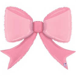 BALLON METALLIQUE PRETTY PINK BOW NOEUD ROSE CLAIR 104 CM