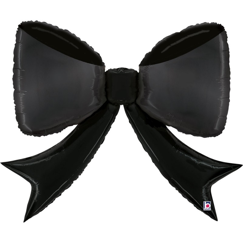 BALLON METALLIQUE PRETTY BLACK BOW NOEUD NOIR 104 CM