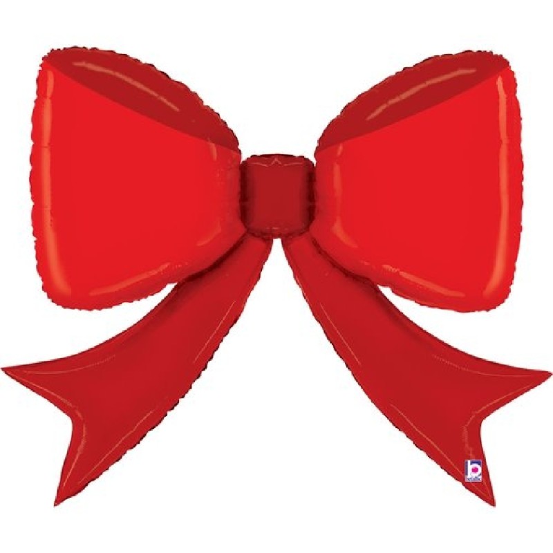 BALLON METALLIQUE PRETTY RED BOW NOEUD ROUGE 104 CM