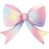 BALLON METALLIQUE PRETTY BOW NOEUD MULTICOLORE PASTEL 104 CM