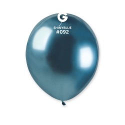 50 BALLONS SHINY BLEU 13CM