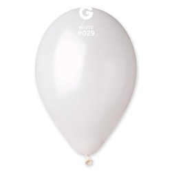 10 BALLONS BLANC PERLE OU NACRE 029 BIO LATEX 28-30 CM 